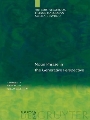 cover image of Noun Phrase in the Generative Perspective